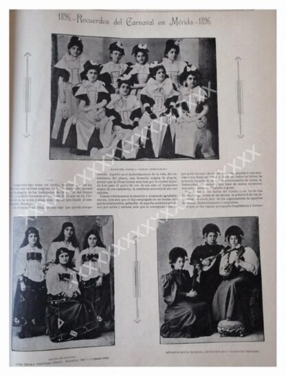 NOTA PRENSA ANTIGUA CARNAVAL DE MERIDA YUC. 1896 - Image 2