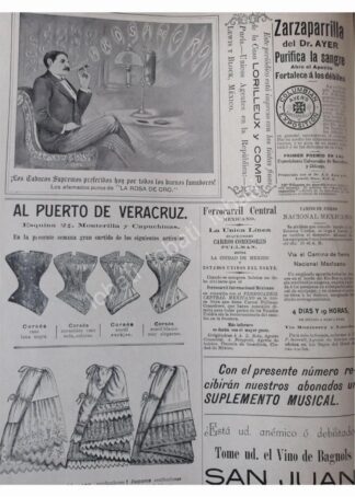 CARTEL PUBLICITARIO ANTIGUO DE 1896 ORIGINAL