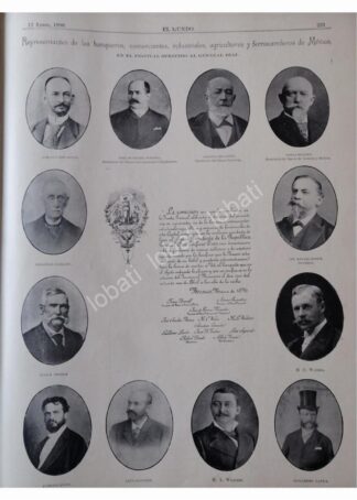 NOTA DE PRENSA ANTIGUA EMPRESARIOS MEXICANOS 1896
