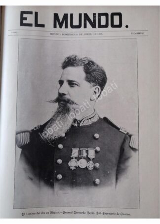 PORTADA ANTIGUA 1896 GRAL. BERNARDO REYES. S.SEC. GUERRA