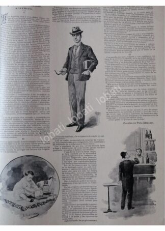 GRABADO ANTIGUO CONSTANCIO PEÑA IDIAQUEZ 1896 CUENTO.