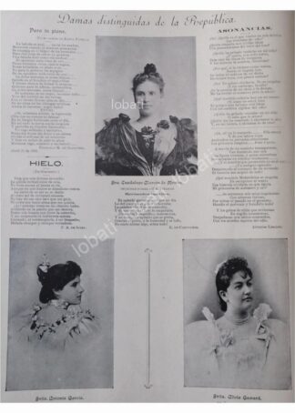 NOTA ANTIGUA 1896. GUADALUPE ALARCON DE MONTES ETC