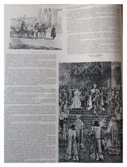 NOTA PRENSA ANTIGUA 1896 CORONACION DEL ZAR DE RUSIA - Image 3