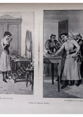 GRABADO ANTIGUO 1896 JESUS MARTINEZ CARRION /AMOR