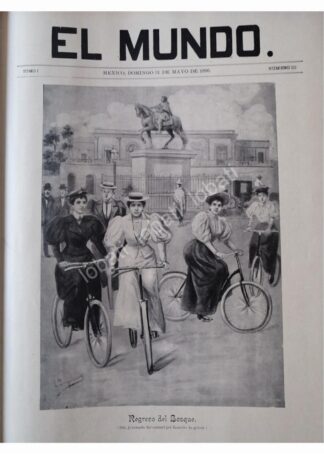 PORTADA ANTIGUA 1896 DE LEANDRO IZAGUIRRE, PARQUE