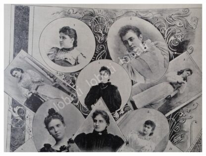 GRABADO ANTIGUO 1896 DAMAS DE LA ALTA SOCIEDAD PORFIRIANA - Image 3