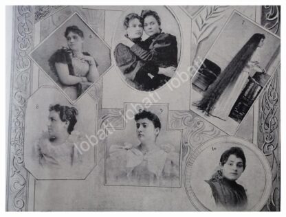 GRABADO ANTIGUO 1896 DAMAS. ALTA SOCIEDAD PORFIRIANA - Image 3