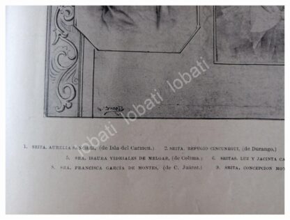 GRABADO ANTIGUO 1896 DAMAS. ALTA SOCIEDAD PORFIRIANA - Image 4