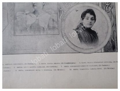 GRABADO ANTIGUO 1896 DAMAS. ALTA SOCIEDAD PORFIRIANA - Image 5