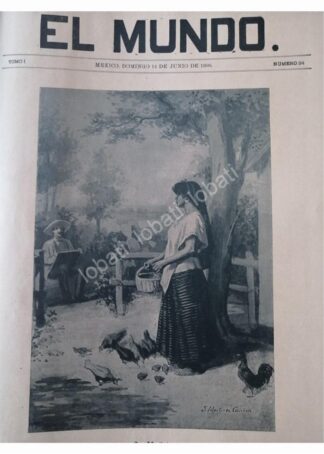 PORTADA ANTIGUA 1896 JESUS MARTINEZ CARRION, LA MODELO