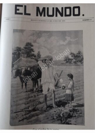 PORTADA ANTIGUA 1896 LEANDRO IZAGURIRE /CON EL SUDOR