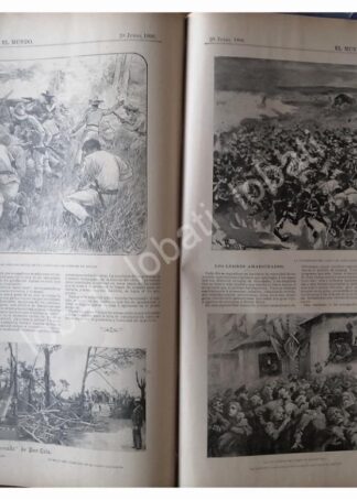 NOTA PRENSA ANTIGUA 1896 GUERRA DE INDEPENDENCIA CUBANA