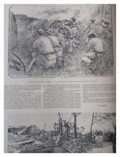 NOTA PRENSA ANTIGUA 1896 GUERRA DE INDEPENDENCIA CUBANA - Image 2