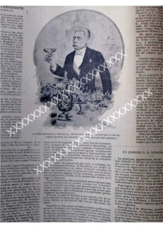 NOTA DE PRENSA 1896 PORFIRIO DIAZ VIAJA A VERACRUZ