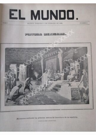 PORTADA ANTIGUA ISIDRO MARTINEZ ROJAS, MOCTEZUMA 1896