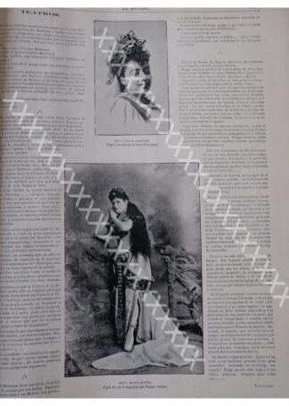 NOTA PRENSA ANTIGUA 1896 LA TIPLE. ELOISE LIBAÑEZ