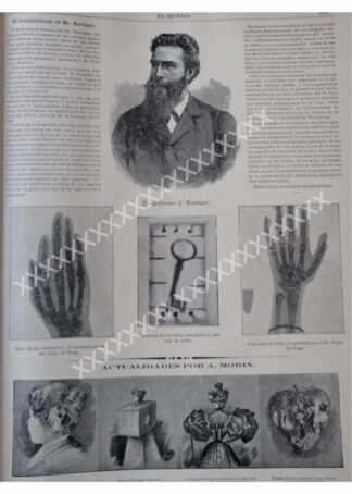 NOTA PRENSA ANTIGUA 1896 PRIMEROS RAYOS X.