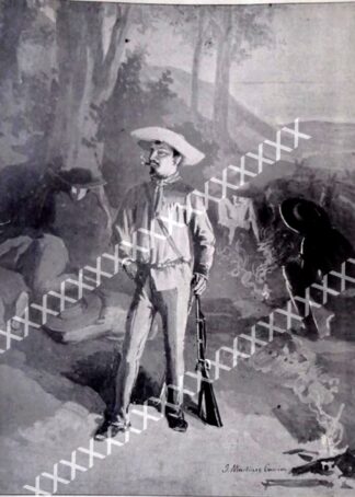 GRABADO ANTIGUO 1896 JESUS MARTINEZ CARRION, GARZON