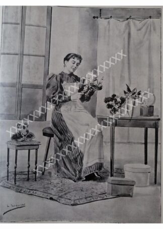 GRABADO ANTIGUO 1896 LEANDRO IZAGUIRRE, GOLONDRINA