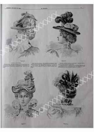 CARTEL ANTIGUO ORIGINAL DE 1897 SOMBREROS DE ESA EPOCA. /136