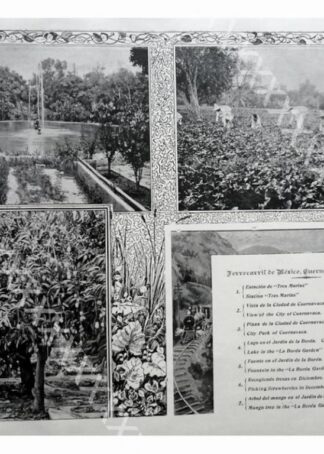 CARTEL ANTIGUO ORIGINAL DE 1897 FERROCARRIL CUERNAVACA /PACIFICO/VER