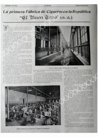 CARTEL ANTIGUO ORIGINAL DE 1897 TABACALERA EL BUEN TONO