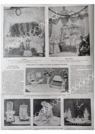 CARTEL ANTIGUO ORIGINAL DE 1897 KERMESSE EN SANTA MONICA D.F