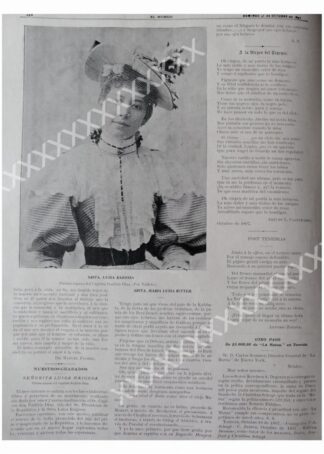 CARTEL ANTIGUO ORIGINAL DE 1897 LUISA RAIGOSA GARCIA (DIAZ)