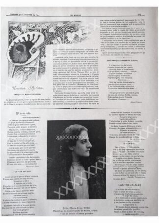 CARTEL ANTIGUO ORIGINAL DE 1897 PIANISTA: MARIA LUISA RITTER.