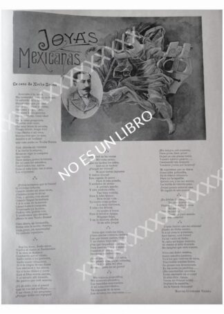 CARTEL ANTIGUO ORIGINAL DE 1897 (+) MANUEL GUTIERREZ NAJERA