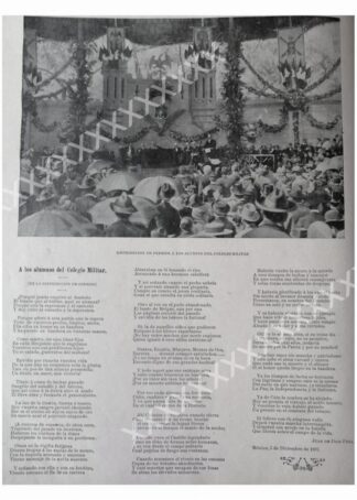 CARTEL ANTIGUO ORIGINAL DE 1897. PREMIACION EN COLEGIO MILITAR