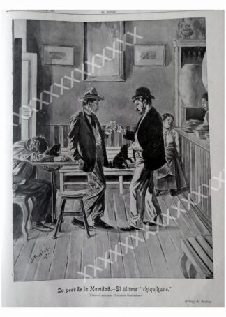 GRABADO ANTIGUO. 1897 DE JULIO RUELAS / CHIQUIHUITE