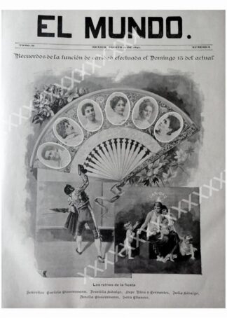 PORTADA ANTIGUA ORIGINAL  1897 DAMAS DE SOCIEDAD MEXICANA