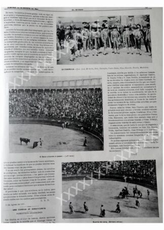 CARTEL ANTIGUO ORIGINAL DE 1897 CORRIDA DE TOROS