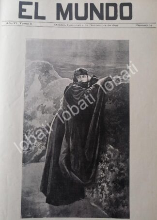 PORTADA ANTIGUA ORIGINAL  ARTISTICA DE CARLOS ALCALDE 1899. DUELO
