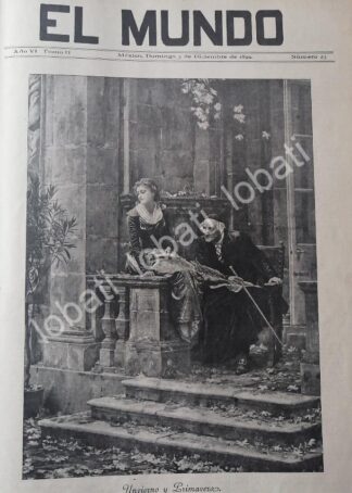 PORTADA ANTIGUA ORIGINAL  ARTISTICA 1899 / INVIERNO Y PRIMAVERA (CORTEJO)