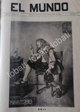 PORTADA ANTIGUA ORIGINAL  ARTISTICA 1899. DUO. POR: SCHROEDER
