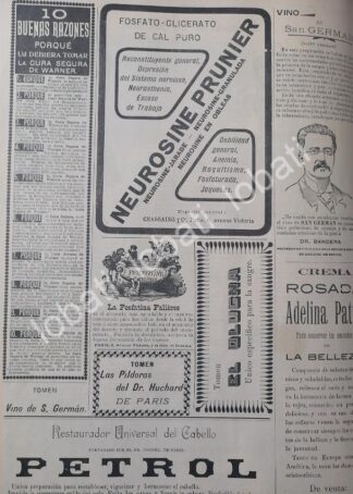 CARTEL ANTIGUO ORIGINAL DE CARTEL PUBLICITARIO DEL SIGLO 19. 1899