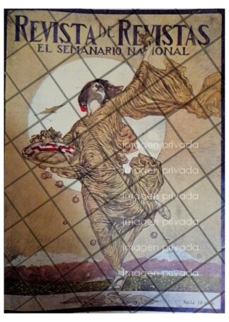 PORTADA ANTIGUA ARTISTICA 1912 UNA MUSA