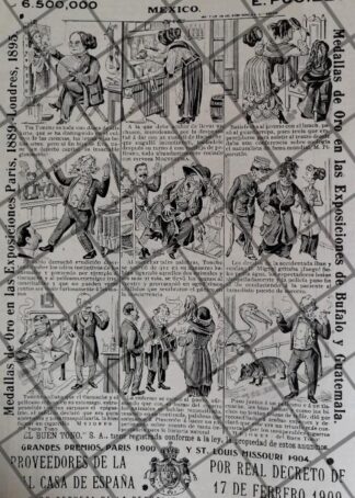 TIRA COMICA ANTIGUA CIGARRERA EL BUEN TONO 1912 /42
