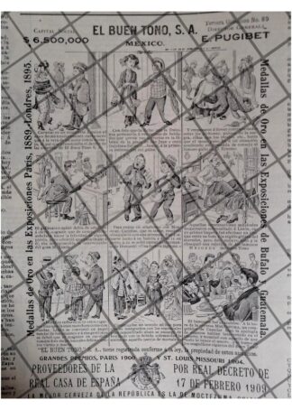 TIRA COMICA ANTIGUA CIGARRERA EL BUEN TONO 1912 /43