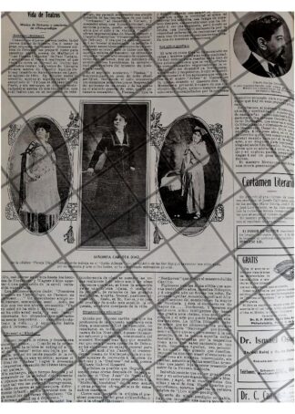 AFICHE ANTIGUO CARLOTA DIAZ Y AQUILES DEBUSSY 1912
