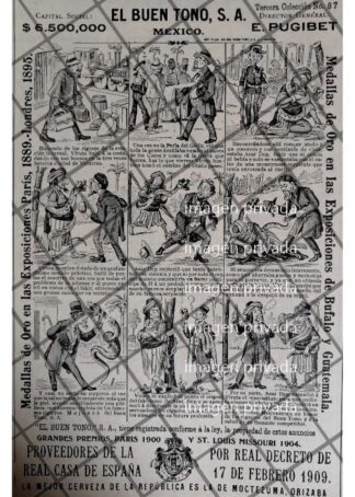 TIRA COMICA ANTIGUA CIGARRERA EL BUEN TONO 1912 /44