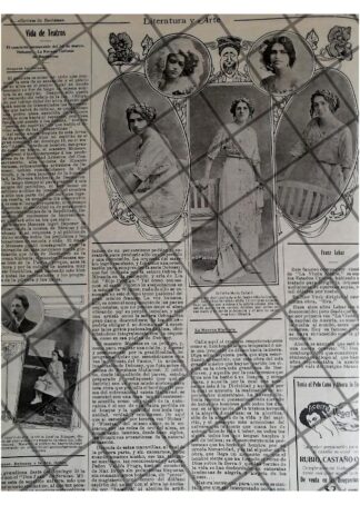 AFICHE ANTIGUO ACTRIZ MARIA CABALLE /AQUILES DEBUSSY 1912