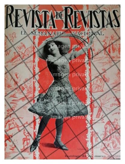 PORTADA ANTIGUA LA ACTRIZ MARIA CONESA 1912