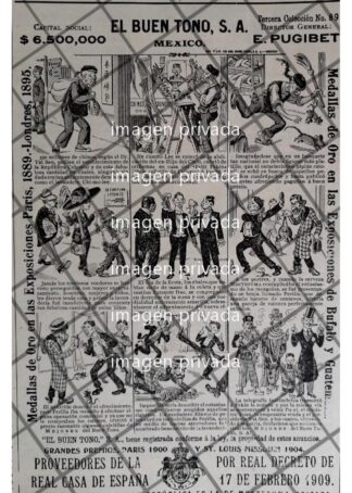 TIRA COMICA ANTIGUA CIGARRERA EL BUEN TONO 1912 /46