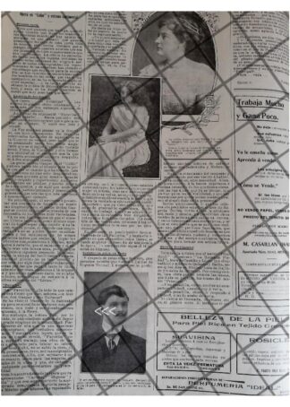 AFICHE ANTIGUO AGUSTIN M. DELAGADO Y BLANCA FOX ETC 1912