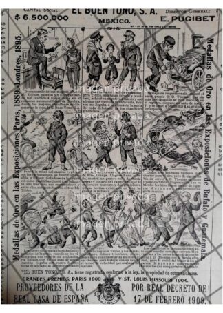 TIRA COMICA ANTIGUA CIGARRERA EL BUEN TONO 1912 /47