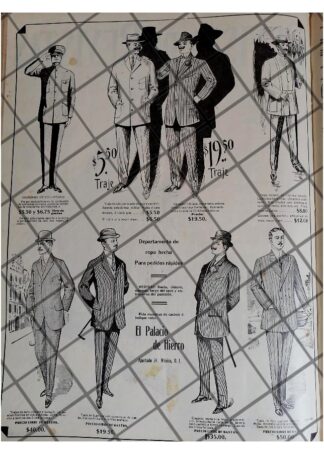 AFICHE RETRO PALACIO DE HIERRO Y UNIFORMES MILITARES 1912