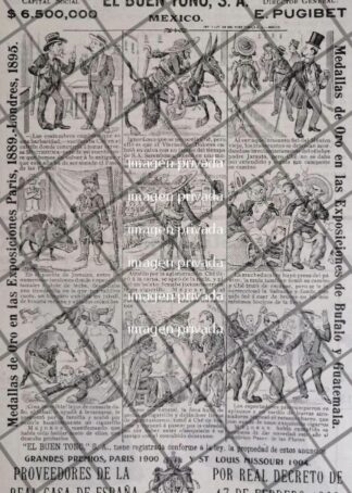 TIRA COMICA ANTIGUA CIGARRERA EL BUEN TONO 1912 /52